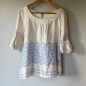 Tristan boho silk blouse Sz M